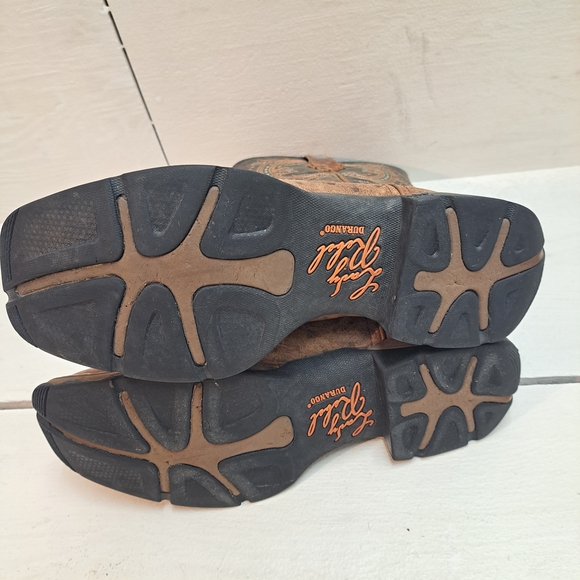 Durango Tan and Gray Heeled Boots - Picture 5 of 7